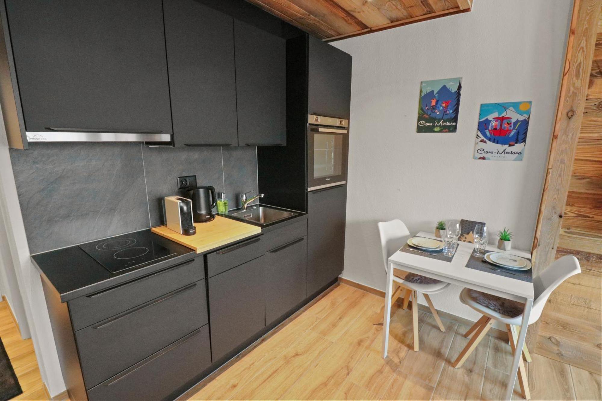 Joli Studio Avec Parking Gratuit Crans-Montana Extérieur photo