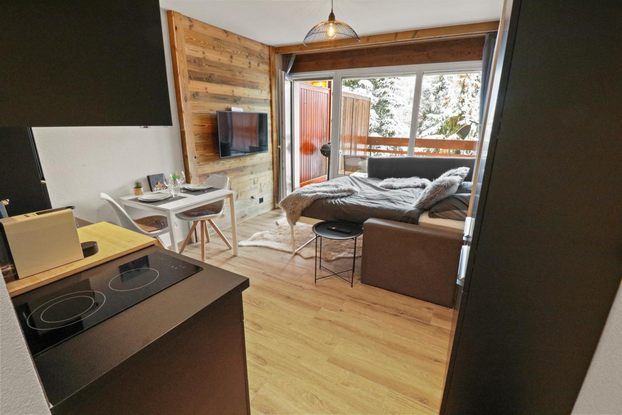 Joli Studio Avec Parking Gratuit Crans-Montana Extérieur photo