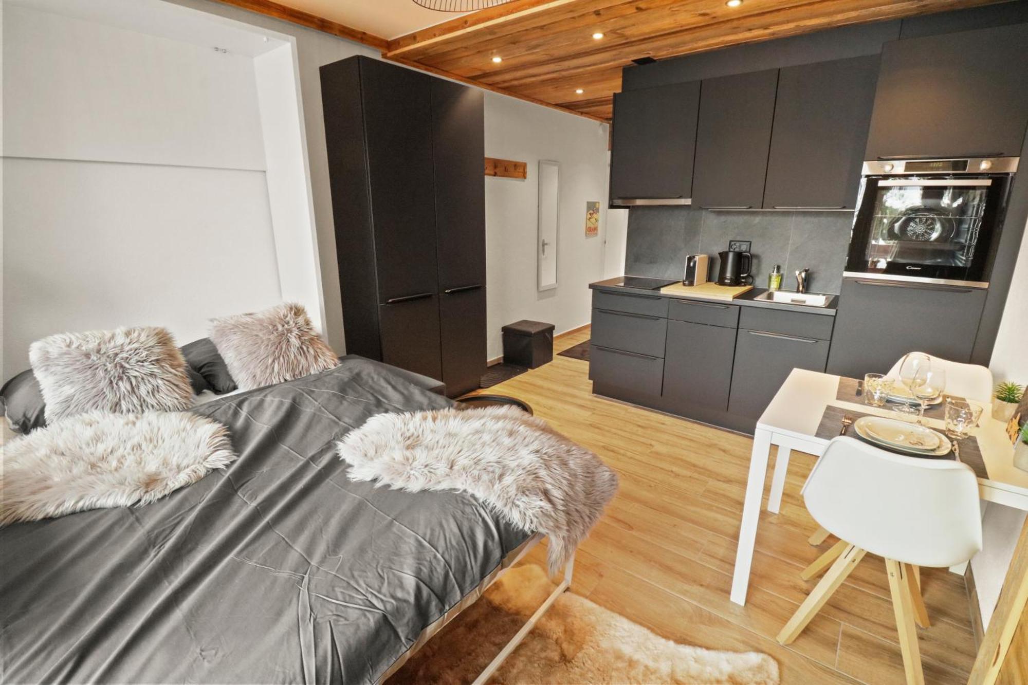 Joli Studio Avec Parking Gratuit Crans-Montana Extérieur photo